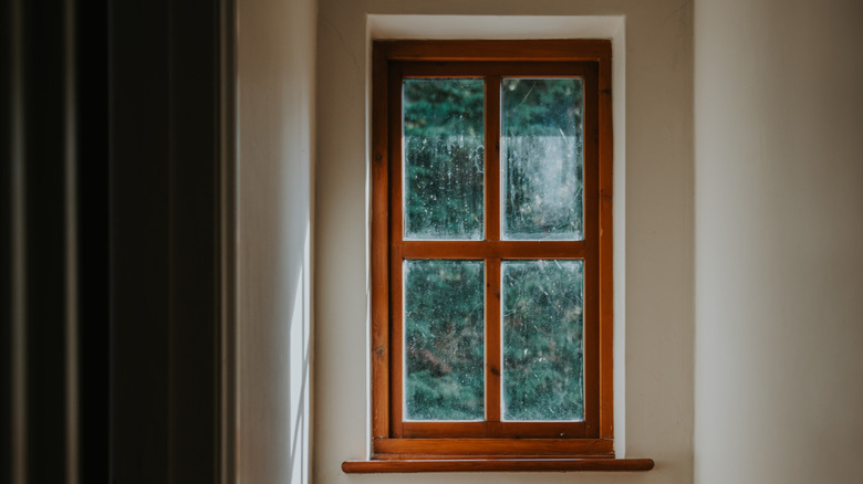 narrow window in home