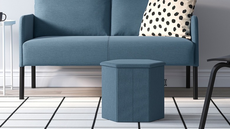 Small hexagonal ottoman 