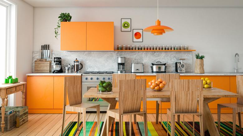 orange kitchen