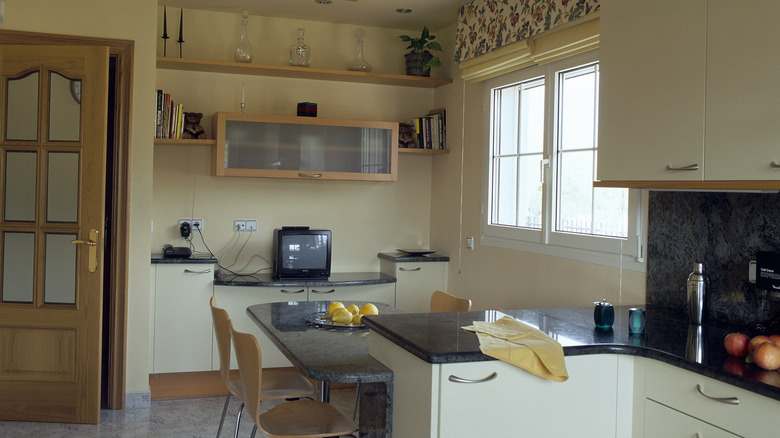 kitchen with door