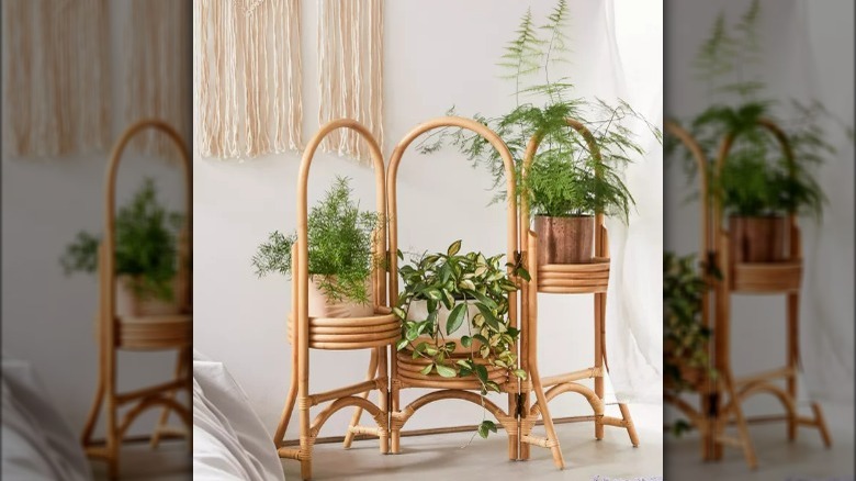 Urban Outfitters Rattan Tiered Stand