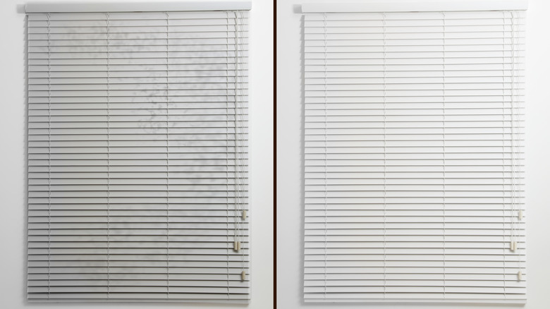 dirty blinds before and after