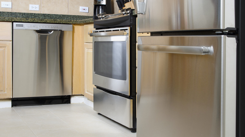 kitchen stainless steel appliances