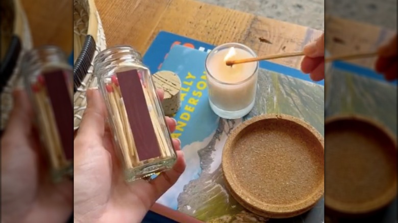 matches in spice jar