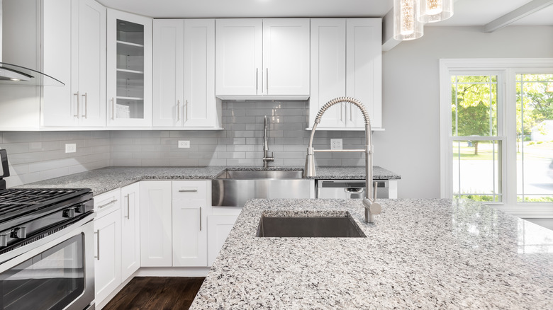 Kitchen with granite countertops