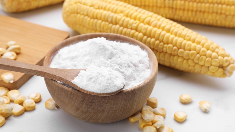 Cornstarch in a bowl