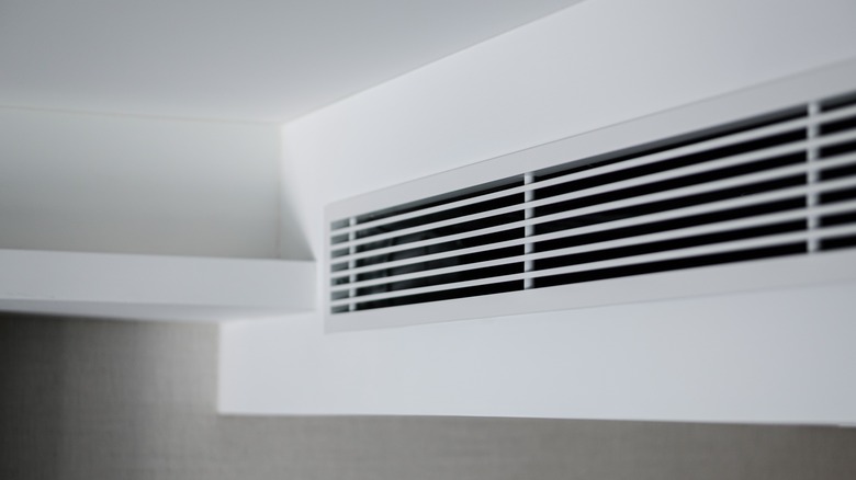 air vent on white ceiling