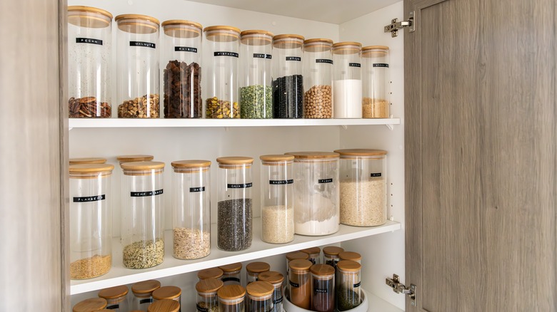 Uniform glass storage containers