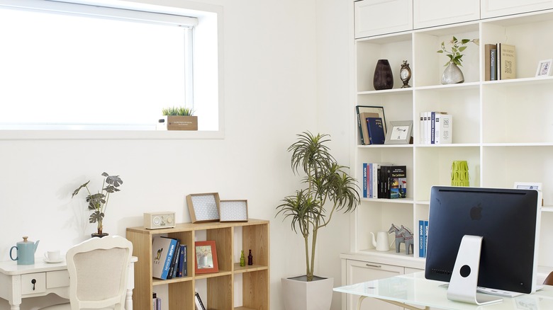 cabinets, brown wooden organizer 