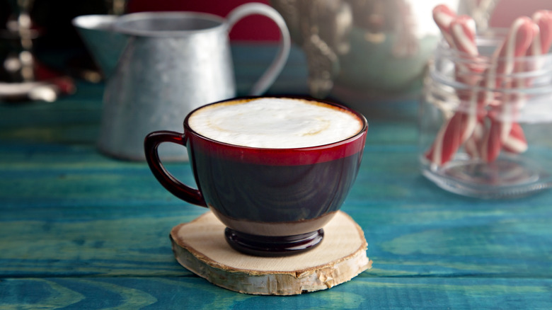 mug on top of wood coaster