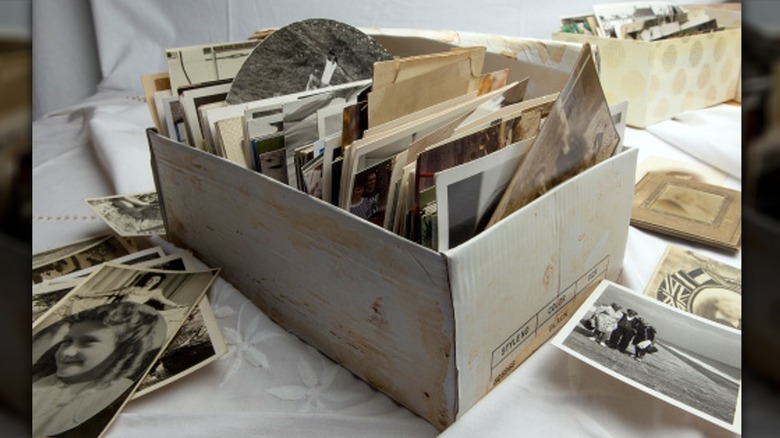 storage box with photographs