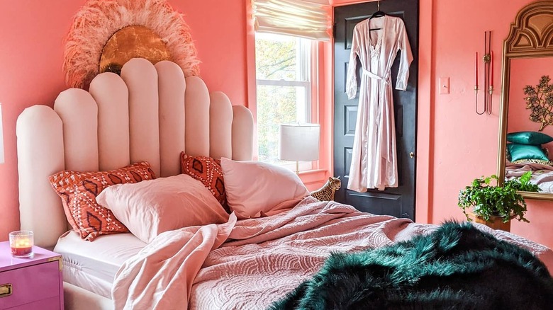 Bright bold deco bedroom 