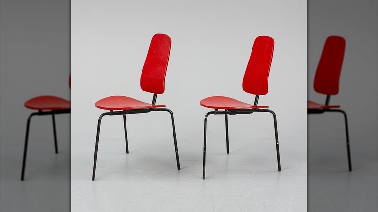 IKEA GRILL chairs in red