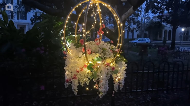 hula hoop floral display