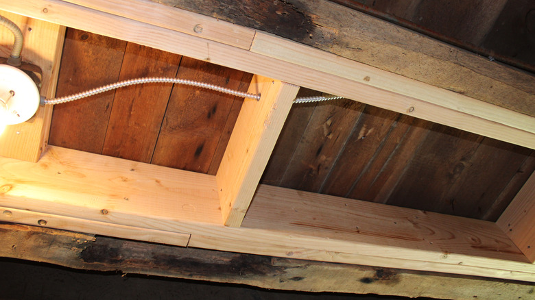 Boards between the joists