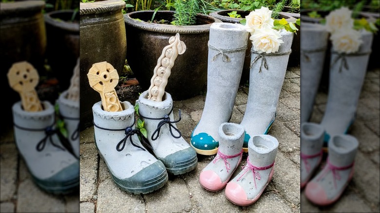 Concrete molded boots
