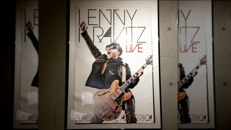 Lenny Kravitz poster on wall