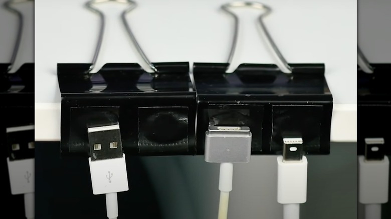 wires attached to metal clips