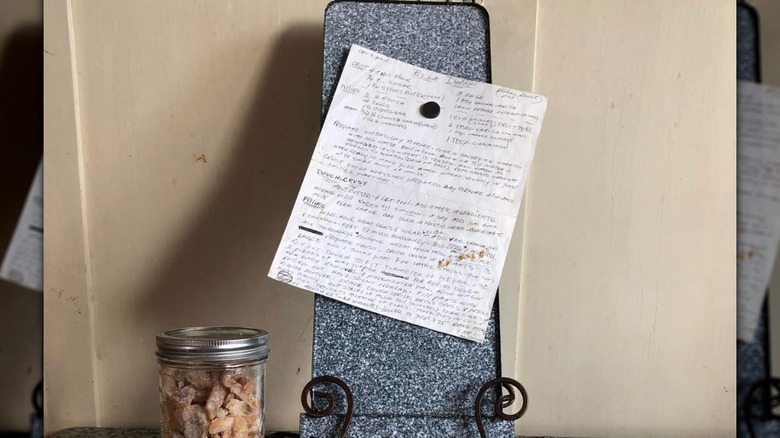 gray magnetic recipe board