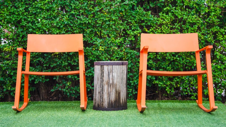 Pair of outdoor rocking chairs