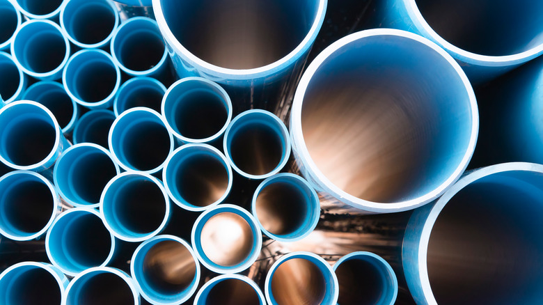 PVC pipes of various sizes