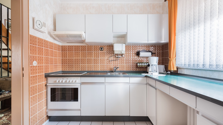 old kitchen with Formica countertop