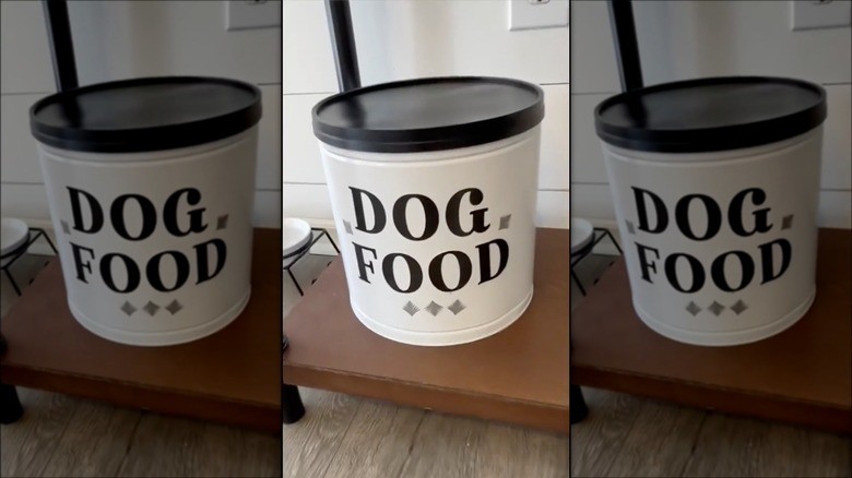 metal dog food container DIY