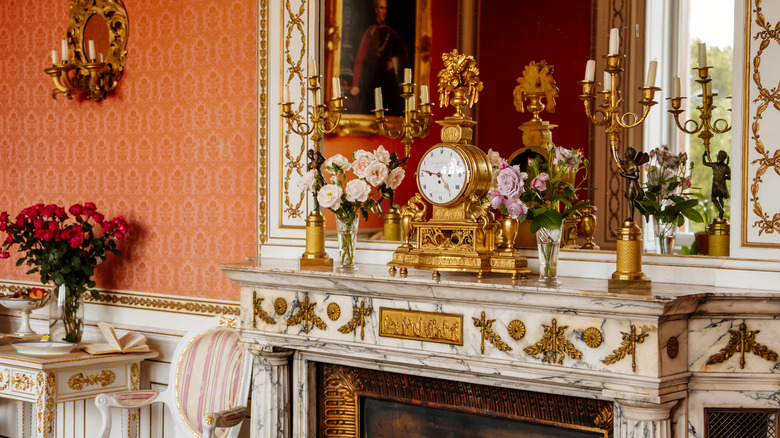 vintage items on a mantel