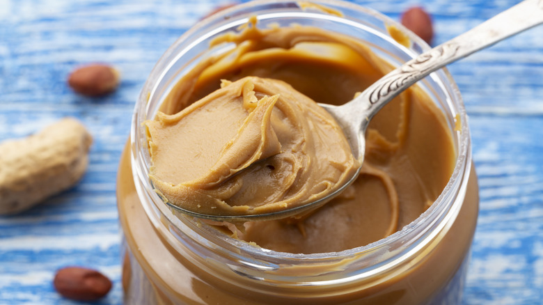 A jar of peanut butter 