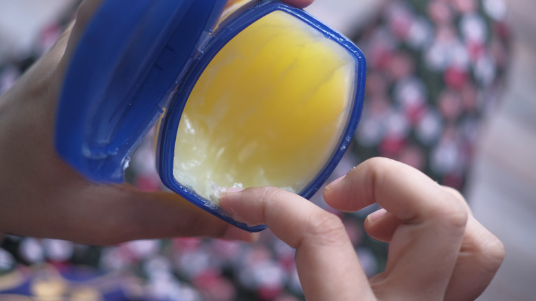 A tub of petroleum jelly 