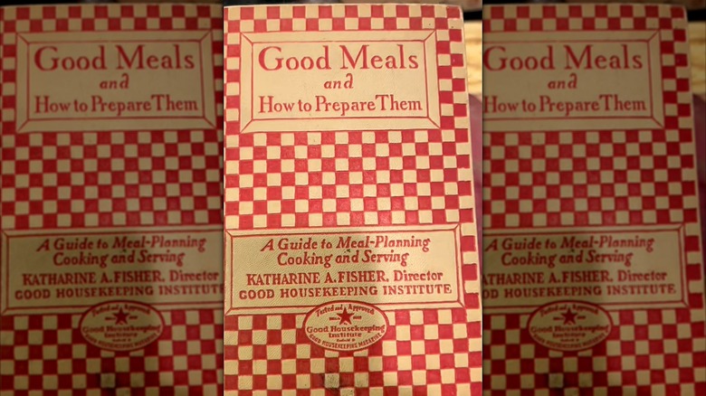 Vintage Good Housekeeping cookbook in a thrift store