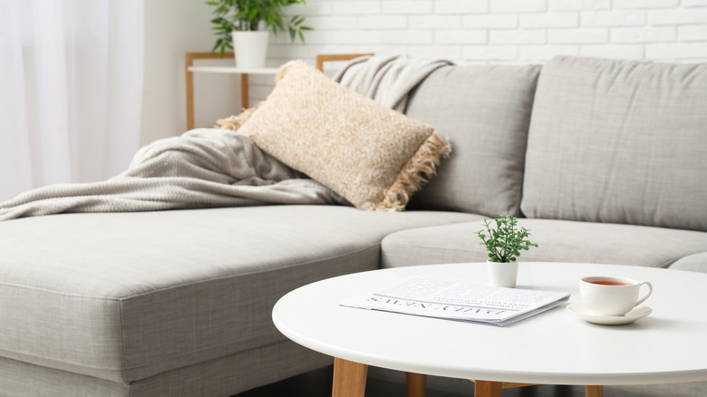 Clean coffee table surface