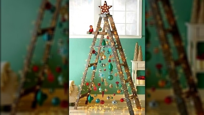 Christmas tree ladder