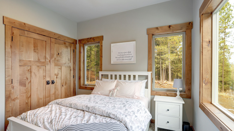 double garage doors on closet