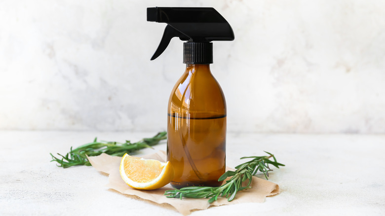 Citrus air freshener in a spray bottle