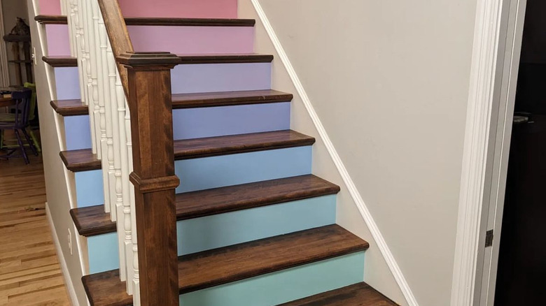 painted stair risers