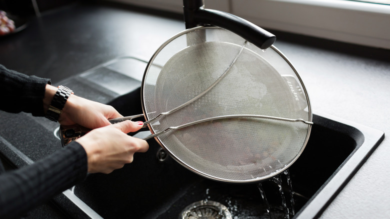 splatter screen as colander