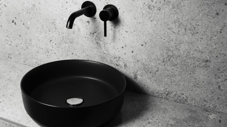 Black matte sink and fixtures
