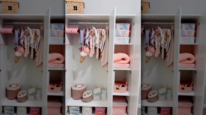 BRIMNES closet in nursery nook