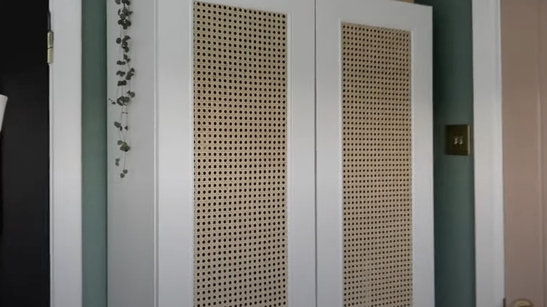 cane panels on IKEA closet