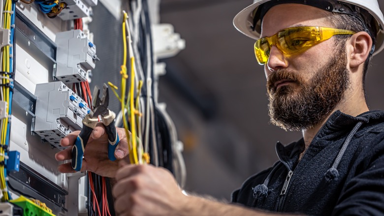 Looking at electrical wiring