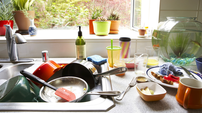 messy kitchen