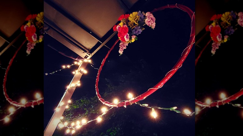 hula hoop with string lights