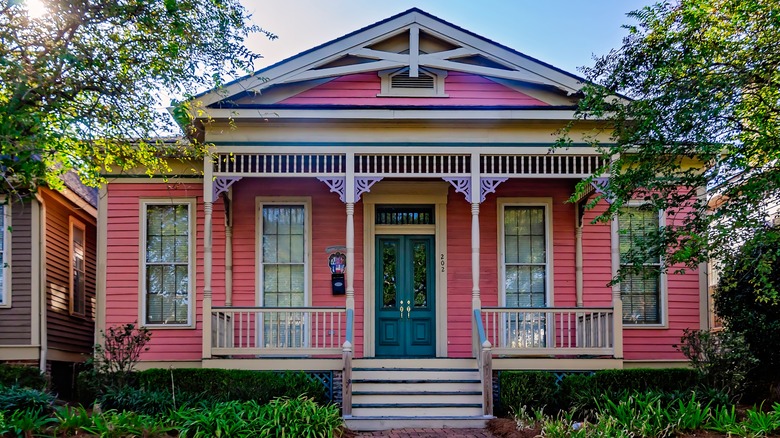 Pink Victorian historic house