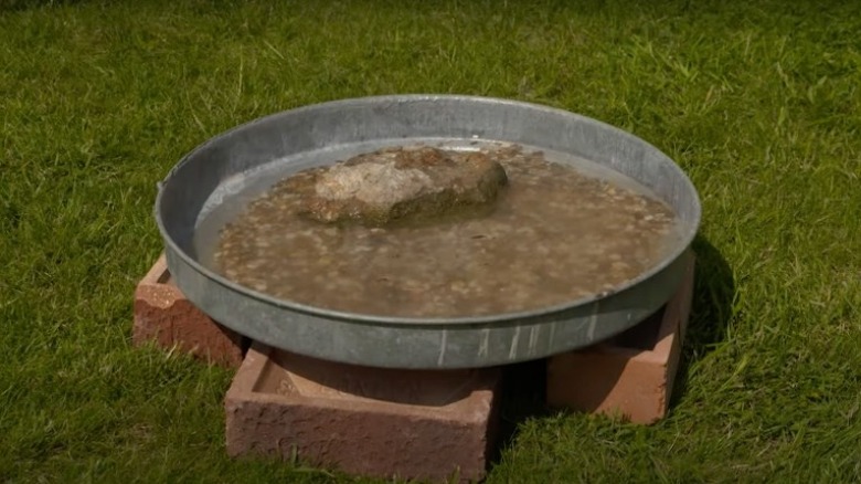 concrete birdbath base