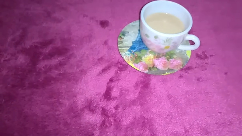 Paper coaster and tea cup