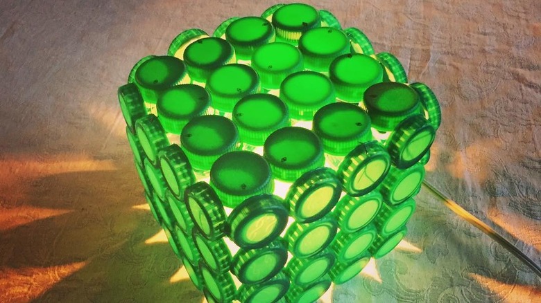 green bottle cap table light