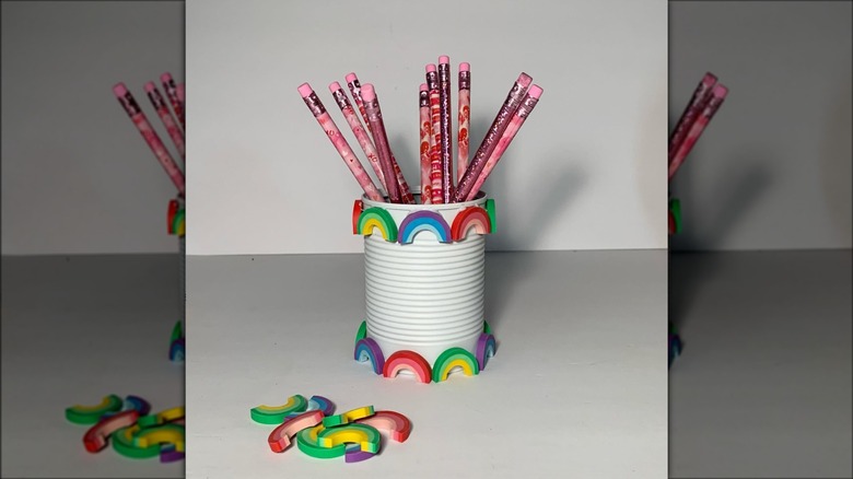 rainbow eraser pen holder