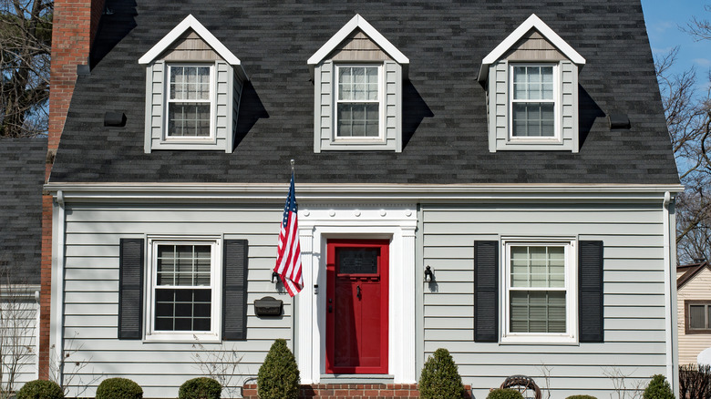 Red door on Cape home