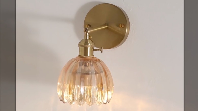 glass antique wall sconce light